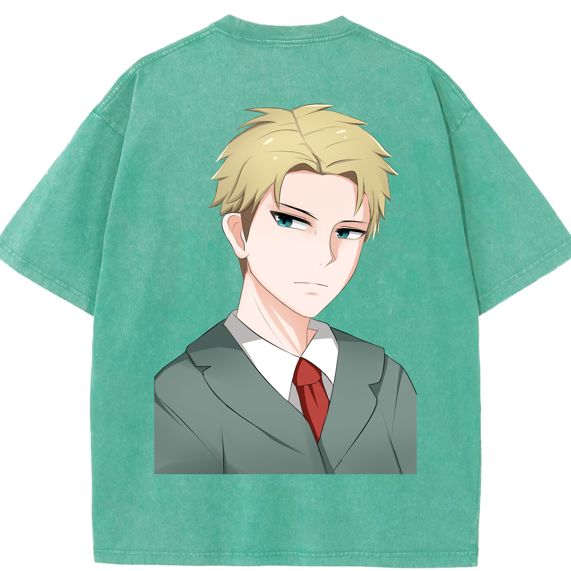 （画像用） SPY×FAMILY间谍家家酒 綿100% ヴィンテージ風 半袖Tシャツ（背面プリント）